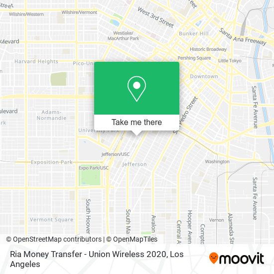 Mapa de Ria Money Transfer - Union Wireless 2020