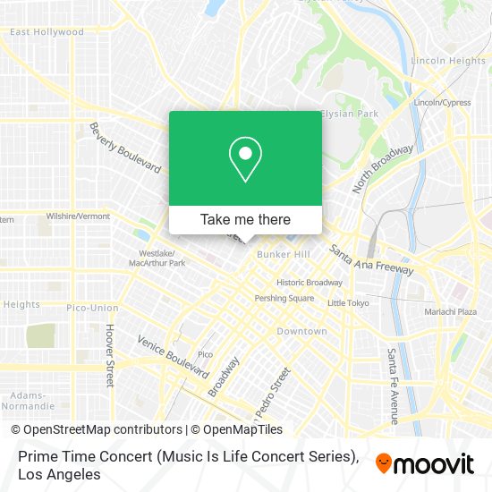 Mapa de Prime Time Concert (Music Is Life Concert Series)