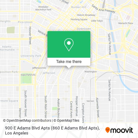 900 E Adams Blvd Apts map