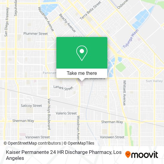 Mapa de Kaiser Permanente 24 HR Discharge Pharmacy