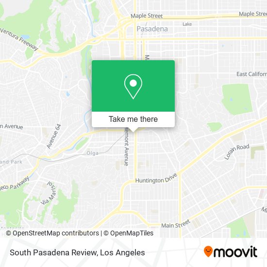 Mapa de South Pasadena Review