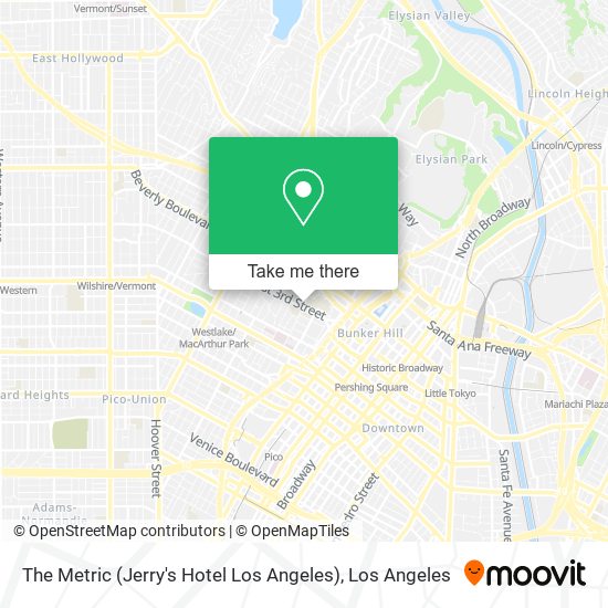 The Metric (Jerry's Hotel Los Angeles) map