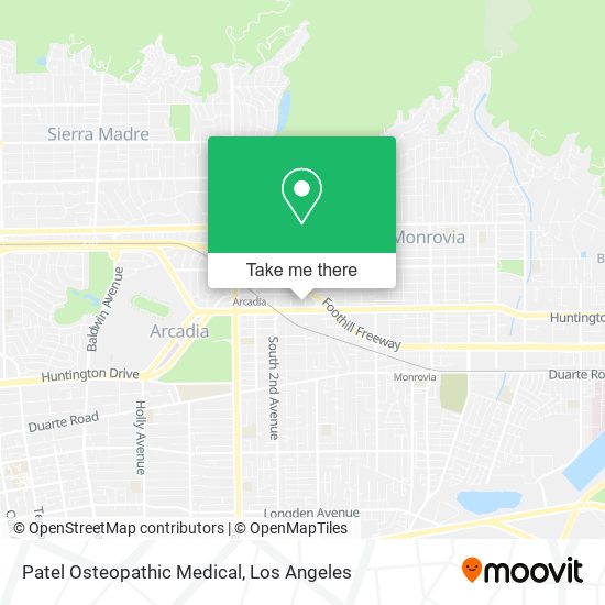 Patel Osteopathic Medical map