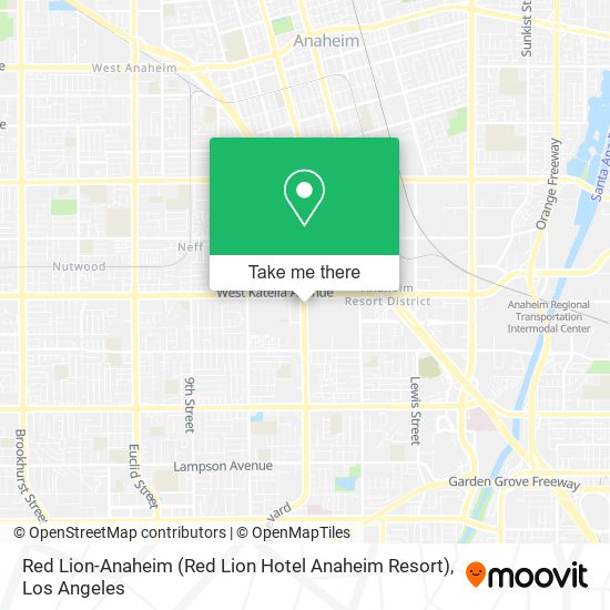 Red Lion-Anaheim (Red Lion Hotel Anaheim Resort) map