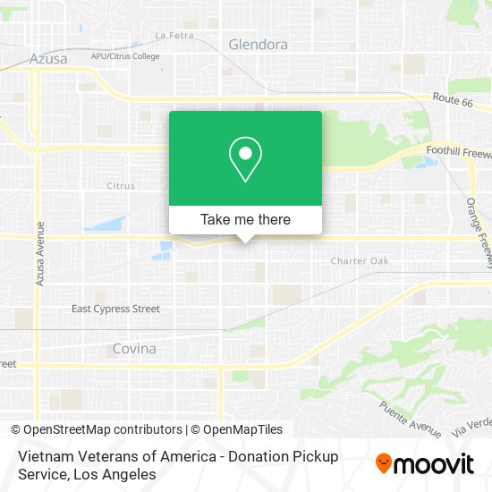 Mapa de Vietnam Veterans of America - Donation Pickup Service