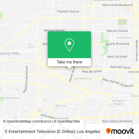 E Entertainment Television (E Online) map