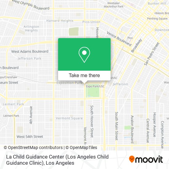 Mapa de La Child Guidance Center (Los Angeles Child Guidance Clinic)