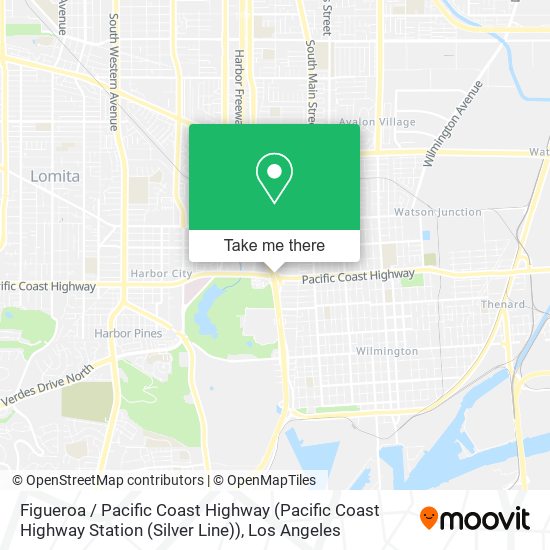 Figueroa / Pacific Coast Highway (Pacific Coast Highway Station (Silver Line)) map