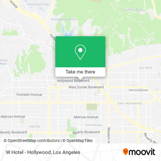 W Hotel - Hollywood map