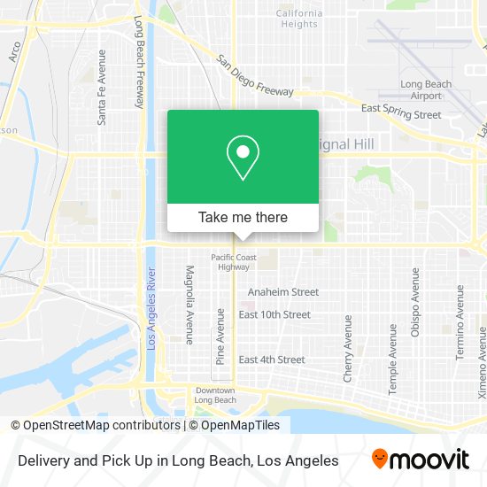 Delivery and Pick Up in Long Beach map
