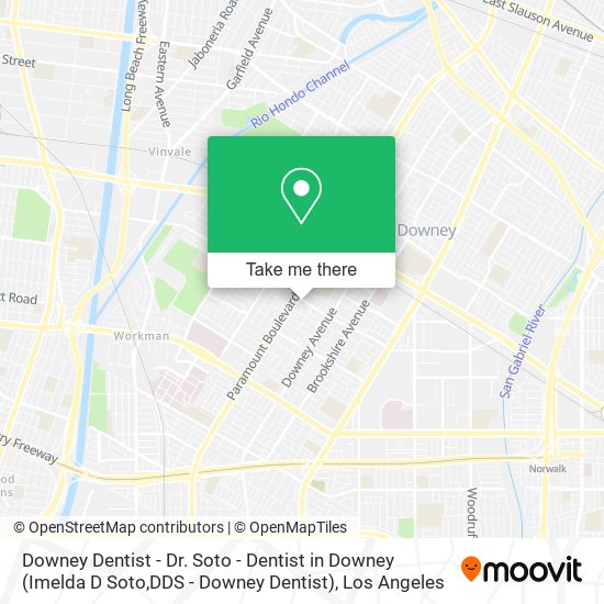 Downey Dentist - Dr. Soto - Dentist in Downey (Imelda D Soto,DDS - Downey Dentist) map