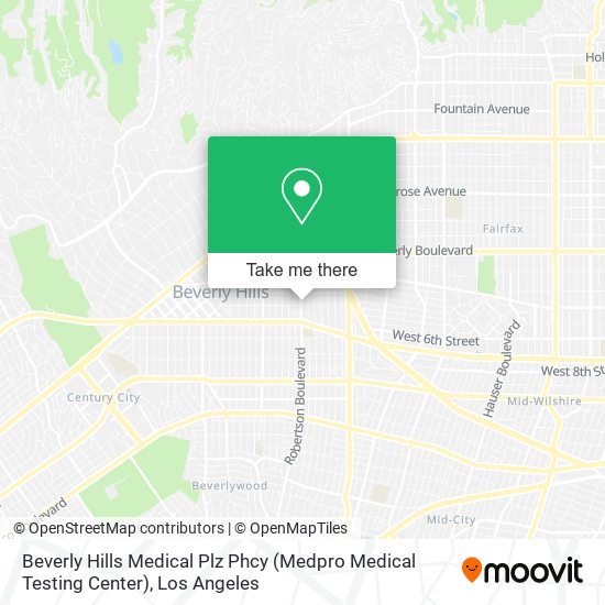 Mapa de Beverly Hills Medical Plz Phcy (Medpro Medical Testing Center)