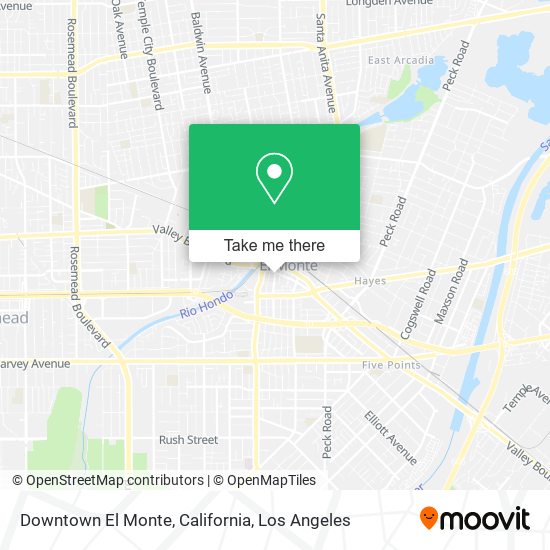 Mapa de Downtown El Monte, California