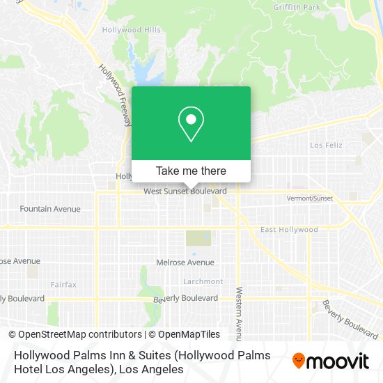 Hollywood Palms Inn & Suites (Hollywood Palms Hotel Los Angeles) map