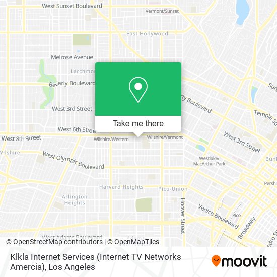 Mapa de Klkla Internet Services (Internet TV Networks Amercia)