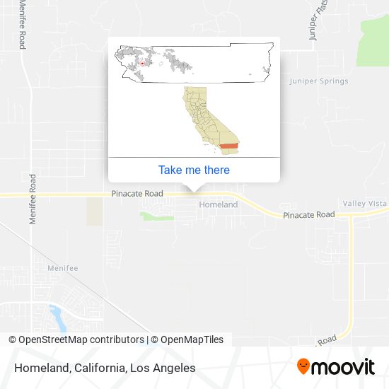 Homeland, California map