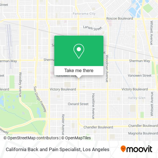 California Back and Pain Specialist map