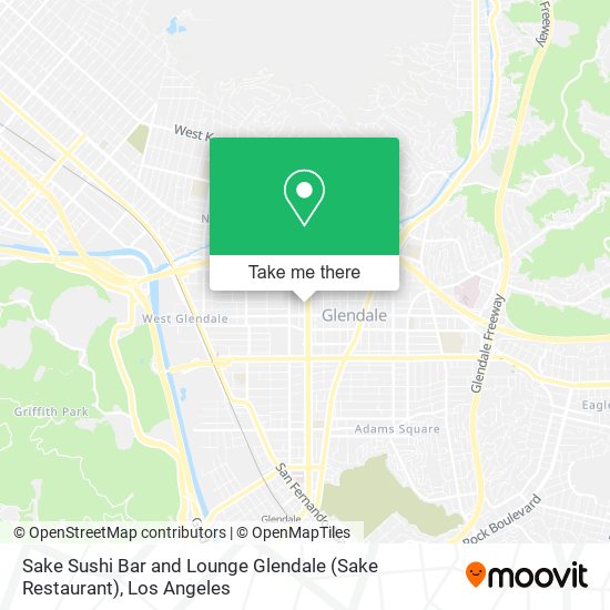 Mapa de Sake Sushi Bar and Lounge Glendale (Sake Restaurant)