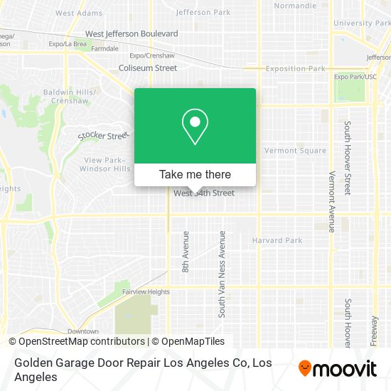 Mapa de Golden Garage Door Repair Los Angeles Co