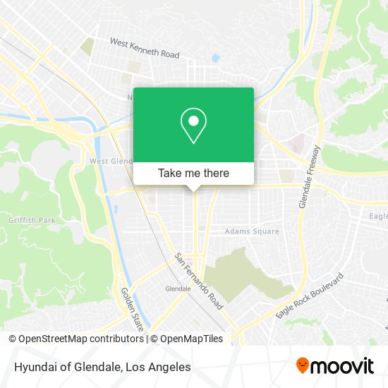 Hyundai of Glendale map