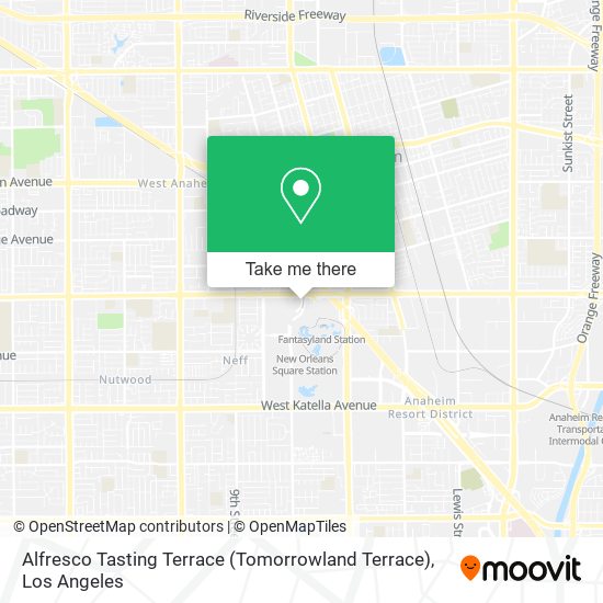 Mapa de Alfresco Tasting Terrace (Tomorrowland Terrace)