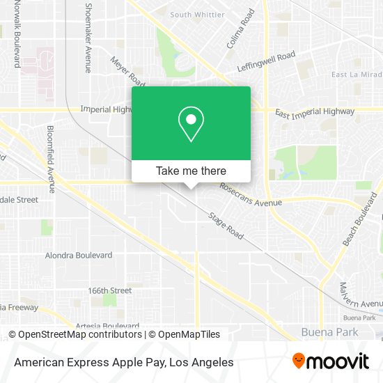 American Express Apple Pay map