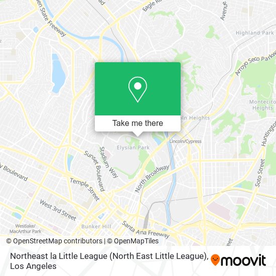 Mapa de Northeast la Little League (North East Little League)