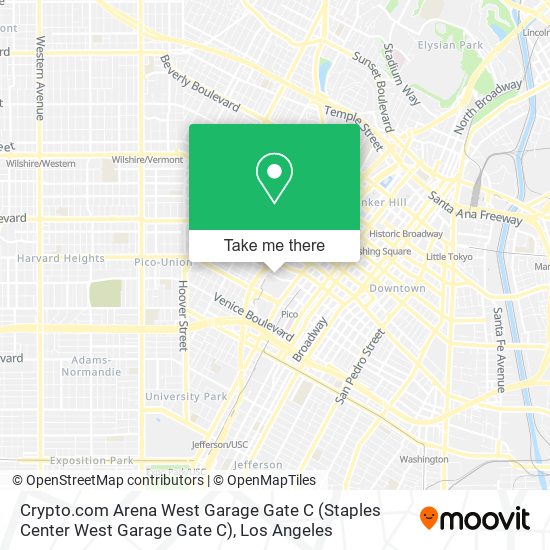 Mapa de Crypto.com Arena West Garage Gate C (Staples Center West Garage Gate C)