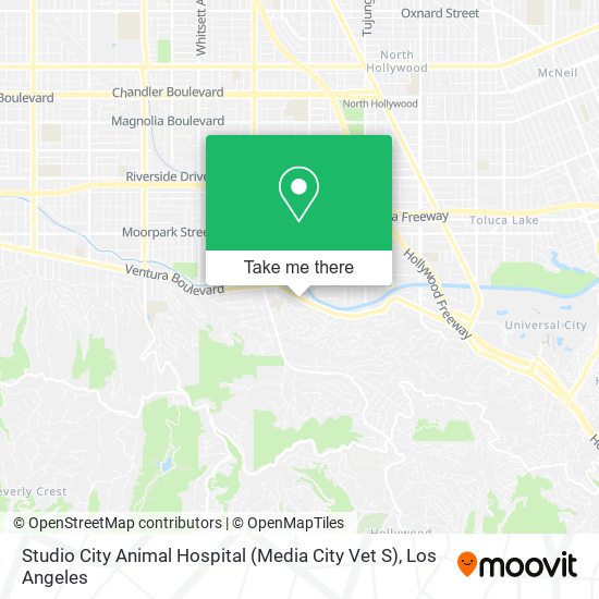 Studio City Animal Hospital (Media City Vet S) map