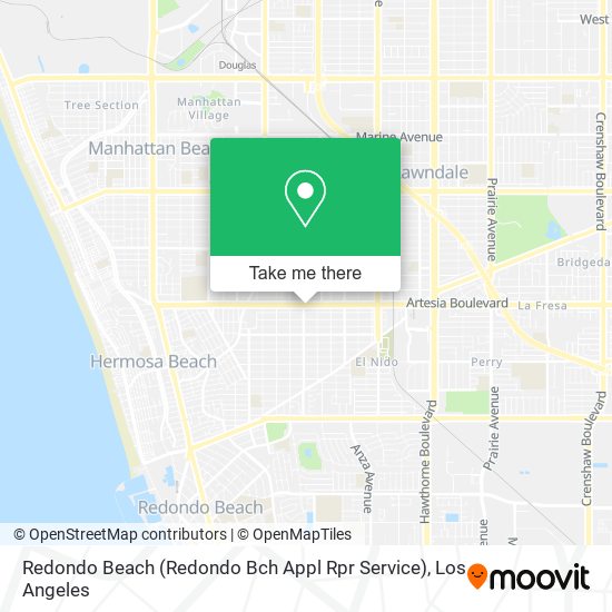 Mapa de Redondo Beach (Redondo Bch Appl Rpr Service)