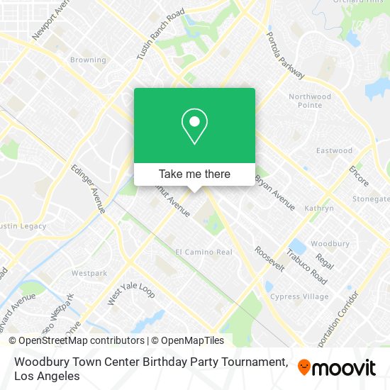 Woodbury Town Center Birthday Party Tournament map
