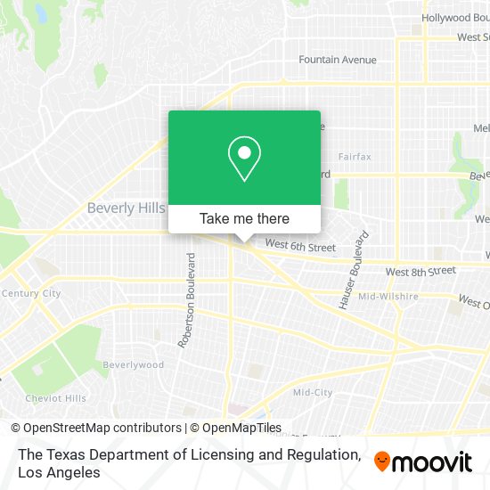 Mapa de The Texas Department of Licensing and Regulation