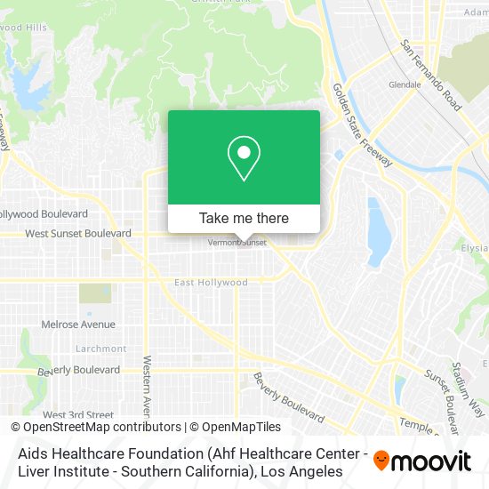 Mapa de Aids Healthcare Foundation (Ahf Healthcare Center - Liver Institute - Southern California)