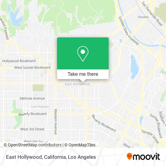 East Hollywood, California map