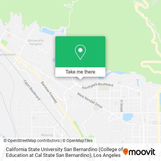 California State University San Bernardino (College of Education at Cal State San Bernardino) map