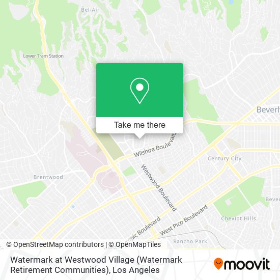 Watermark at Westwood Village (Watermark Retirement Communities) map