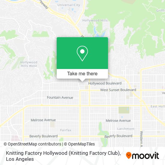 Mapa de Knitting Factory Hollywood (Knitting Factory Club)