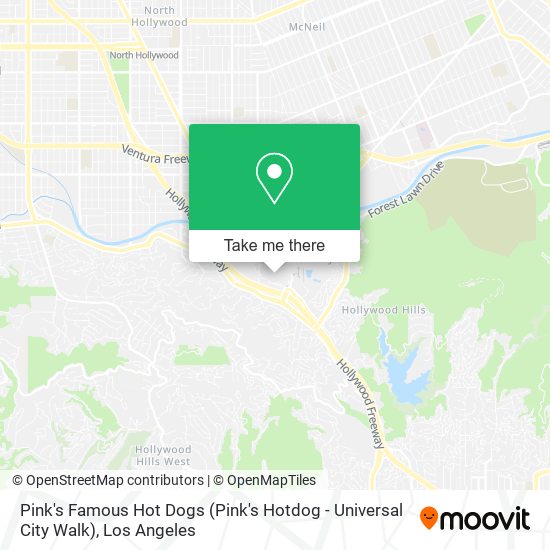 Pink's Famous Hot Dogs (Pink's Hotdog - Universal City Walk) map