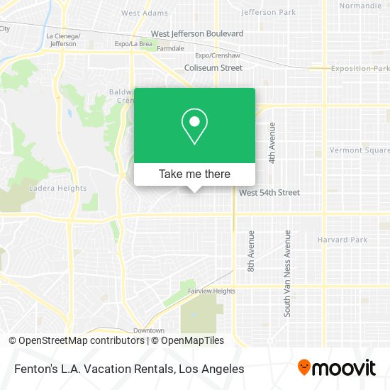 Fenton's L.A. Vacation Rentals map