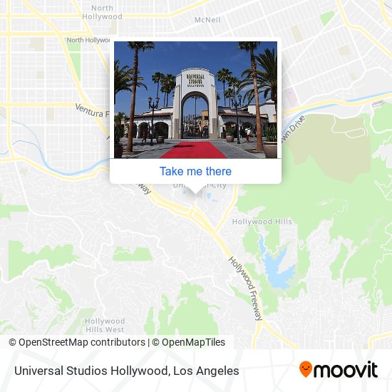 Universal Studios Hollywood map