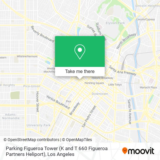 Mapa de Parking Figueroa Tower (K and T 660 Figueroa Partners Heliport)