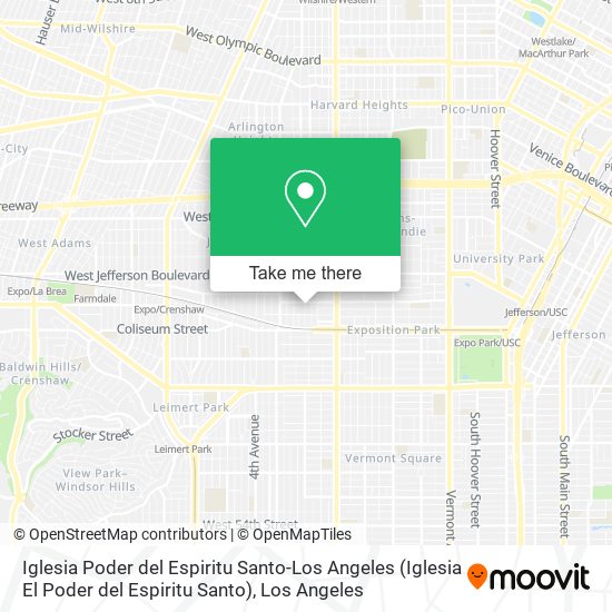 Mapa de Iglesia Poder del Espiritu Santo-Los Angeles (Iglesia El Poder del Espiritu Santo)