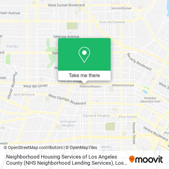 Mapa de Neighborhood Housing Services of Los Angeles County (NHS Neighborhood Lending Services)