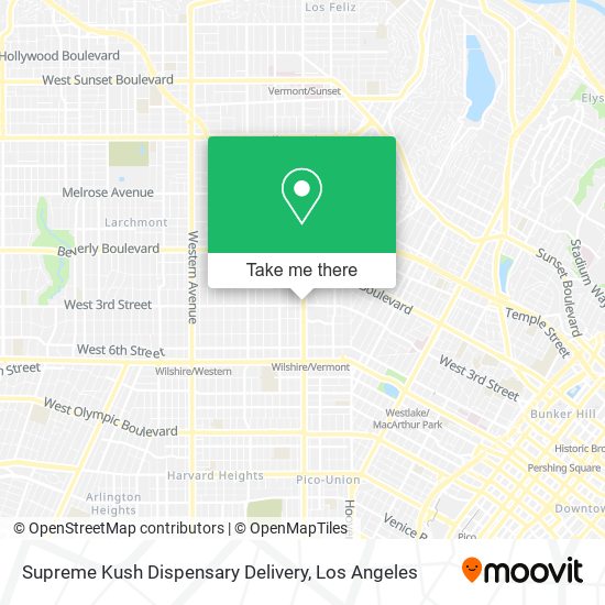 Supreme Kush Dispensary Delivery map