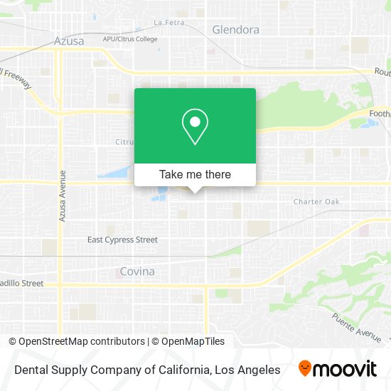 Mapa de Dental Supply Company of California