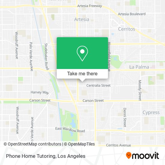 Phone Home Tutoring map