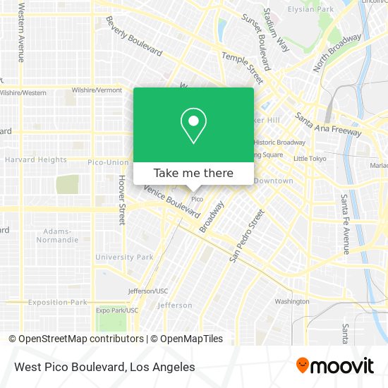 West Pico Boulevard map