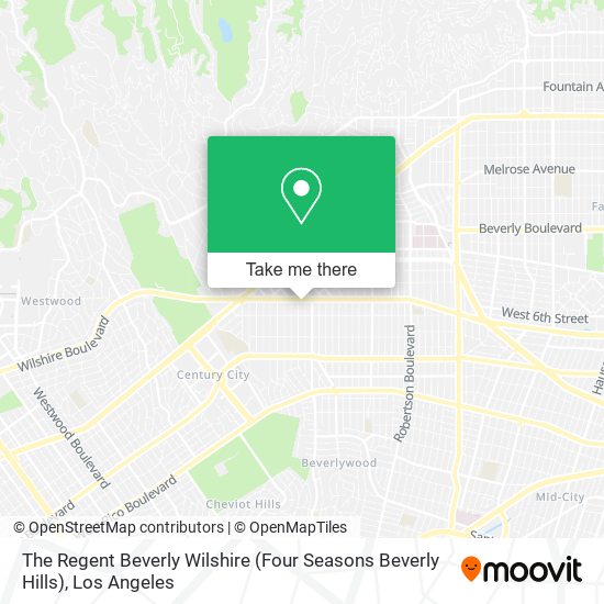 Mapa de The Regent Beverly Wilshire (Four Seasons Beverly Hills)