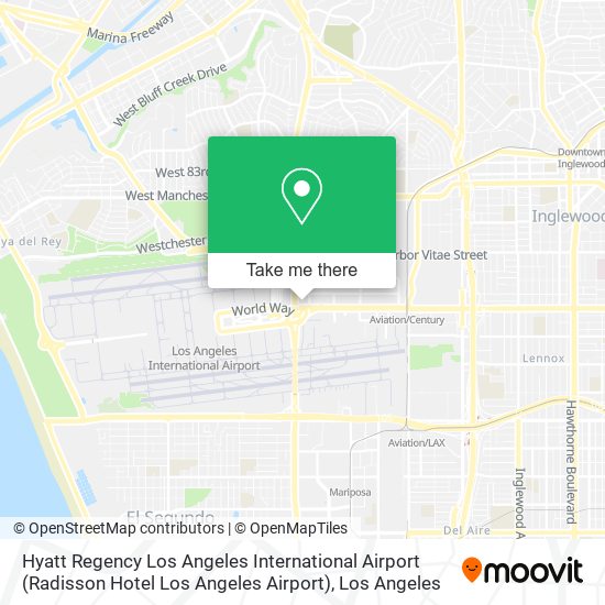 Mapa de Hyatt Regency Los Angeles International Airport (Radisson Hotel Los Angeles Airport)