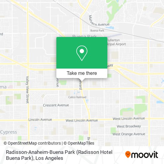 Radisson-Anaheim-Buena Park map